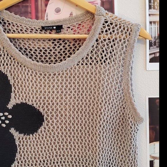 Bylyse Knit Floral Tank Top - Picture 3 of 9